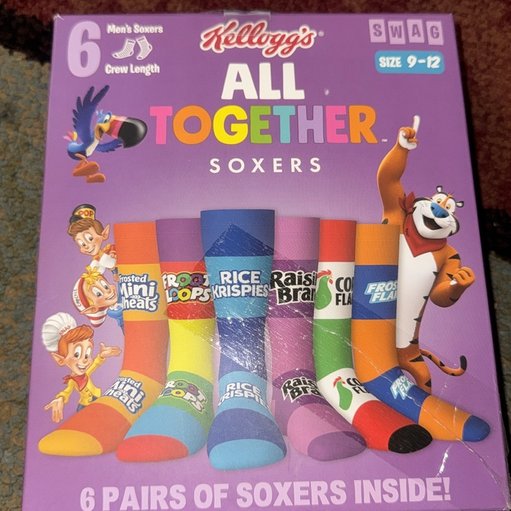 NEW Swag‎ All Together Kellogg Socks